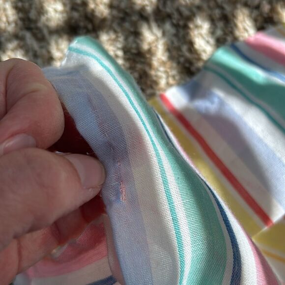 Vintage 70s Miss Fashionality Rainbow Shortsleeve Summer Top Made in the USA - Picture 9 of 9